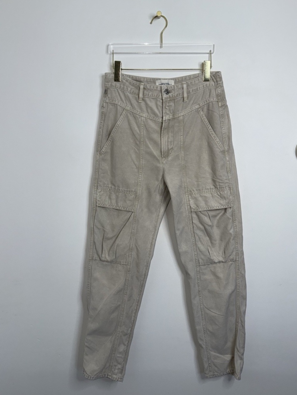 Citizens of Humanity Women's Size 28 Organic Cotton Willa Utility Pants Beige